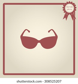 Sunglasses icon, vector illustration 