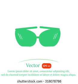 Sunglasses icon, vector illustration