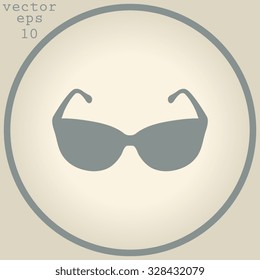 Sunglasses icon, vector illustration 