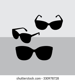 Sunglasses icon, vector illustration 