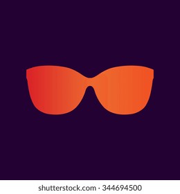 Sunglasses icon, vector illustration