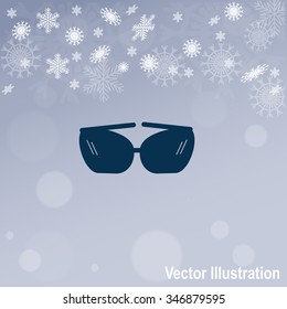 Sunglasses icon, vector illustration