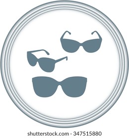 Sunglasses icon, vector illustration