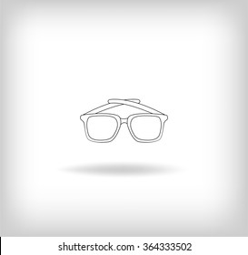 Sunglasses Icon. Vector Illustration