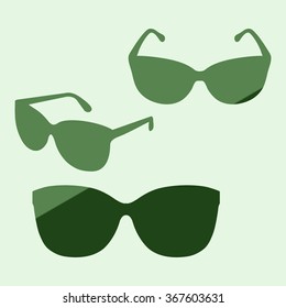 Sunglasses icon, vector illustration 