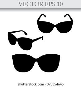 Sunglasses icon, vector illustration