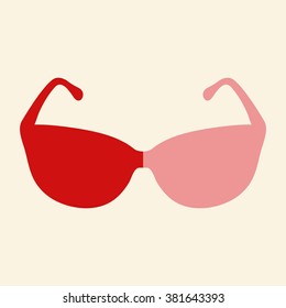 Sunglasses icon, vector illustration 