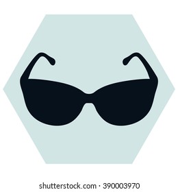 Sunglasses icon, vector illustration