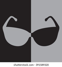 Sunglasses icon, vector illustration