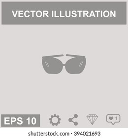 Sunglasses icon, vector illustration