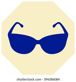 Sunglasses icon, vector illustration 