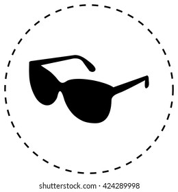 Sunglasses icon, vector illustration