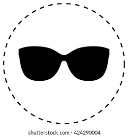 Sunglasses icon, vector illustration