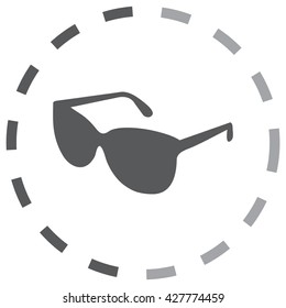 Sunglasses icon, vector illustration 