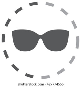 Sunglasses icon, vector illustration 