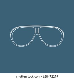 Sunglasses icon, vector illustration design. Glasses collection.