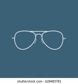 Sunglasses icon, vector illustration design. Glasses objects collection.