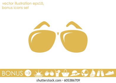 sunglasses icon vector illustration eps10