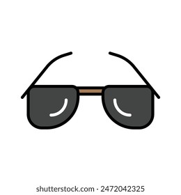 Sunglasses icon, vector illustration, filled style, best used for web