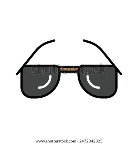 Sunglasses icon, vector illustration, filled style, best used for web