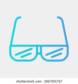 Sunglasses icon vector illustration in gradient style about summer, use for website mobile app presentation