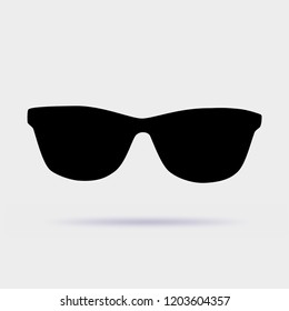 Sunglasses icon vector illustration on gray background