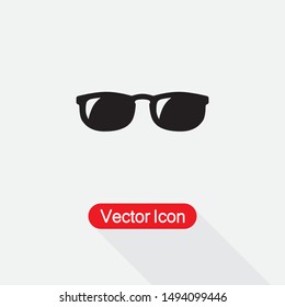 Sunglasses Icon Vector Illustration On Light Gray Background Eps10