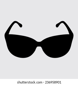 Sunglasses icon, vector illustration on a grey background