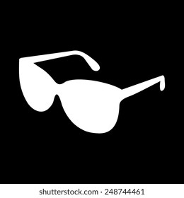 Sunglasses icon, vector illustration on a black background