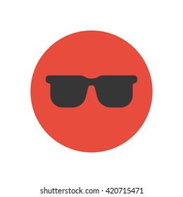 Sunglasses icon vector illustration. Retro sunglasses. Vector illustration