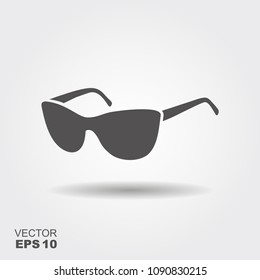 Sunglasses icon vector illustration. Stylized icon with shadow