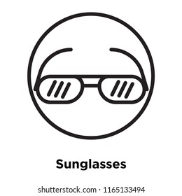 Sunglasses icon vector isolated on white background, Sunglasses transparent sign , linear sport symbols