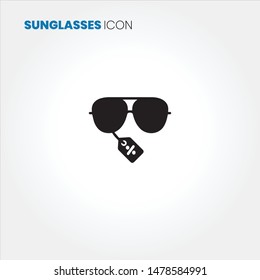Sunglasses icon vector on white background