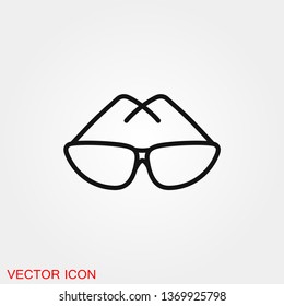 Sunglasses Icon vector sign symbol for design