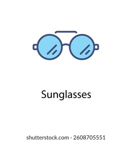 Sunglasses icon vector stock illustration