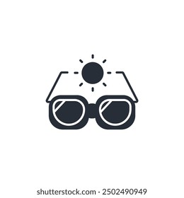 Sunglasses icon. vector.Editable stroke.linear style sign for use web design,logo.Symbol illustration.