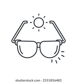 sunglasses icon. vector.Editable stroke.linear style sign for use web design,logo.Symbol illustration.