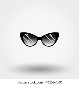 Sunglasses. Icon for web and mobile application. Vector illustration on a white background. Flat design style.