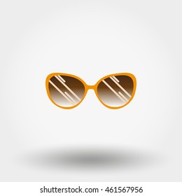 Sunglasses. Icon for web and mobile application. Vector illustration on a white background. Flat design style.