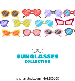 Sunglasses icons background