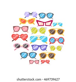 Sunglasses icons background