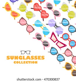 Sunglasses icons background