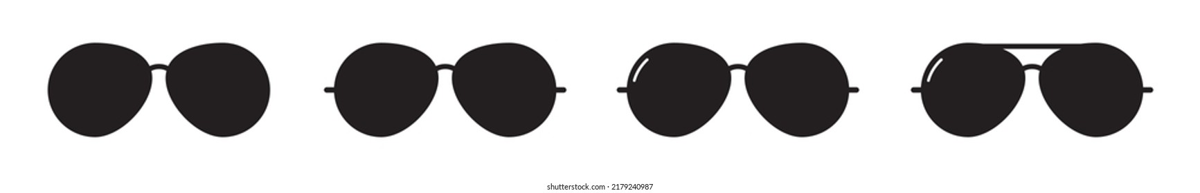 Sunglasses Icons, Eyeglasses Icon Vector With Backgtround