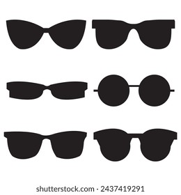 Sunglasses icons pack. Isolated sunglasses symbols collection. Graphic icons element, eps10