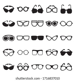 Sunglasses icons set vector illustration