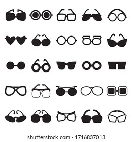 Sunglasses icons set vector illustration