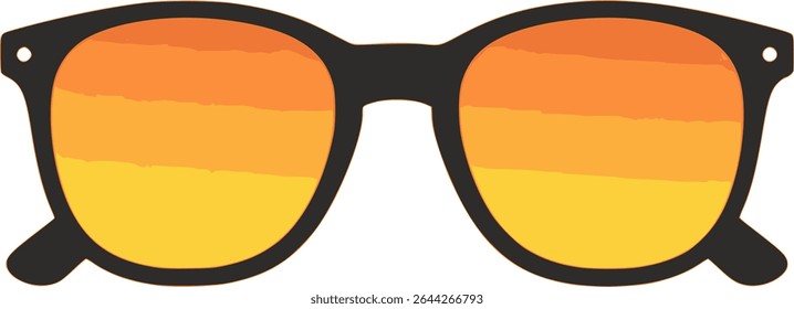 Sunglasses illustration with gradient lenses