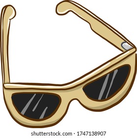 Sunglasses , illustration, vector on white background