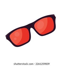 sunglasses isolated cartoon icon vector illustration