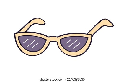 Sunglasses isolated hand drawn vector illustration